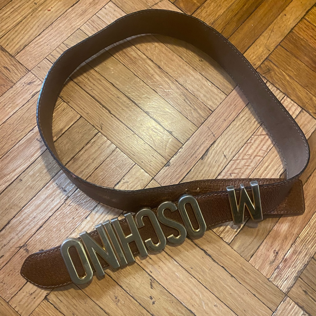 Moschino Leather Vintage Belt Authentic